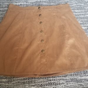 Tan Corduroy Skirt